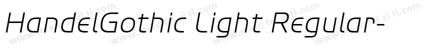 HandelGothic Light Regular字体转换